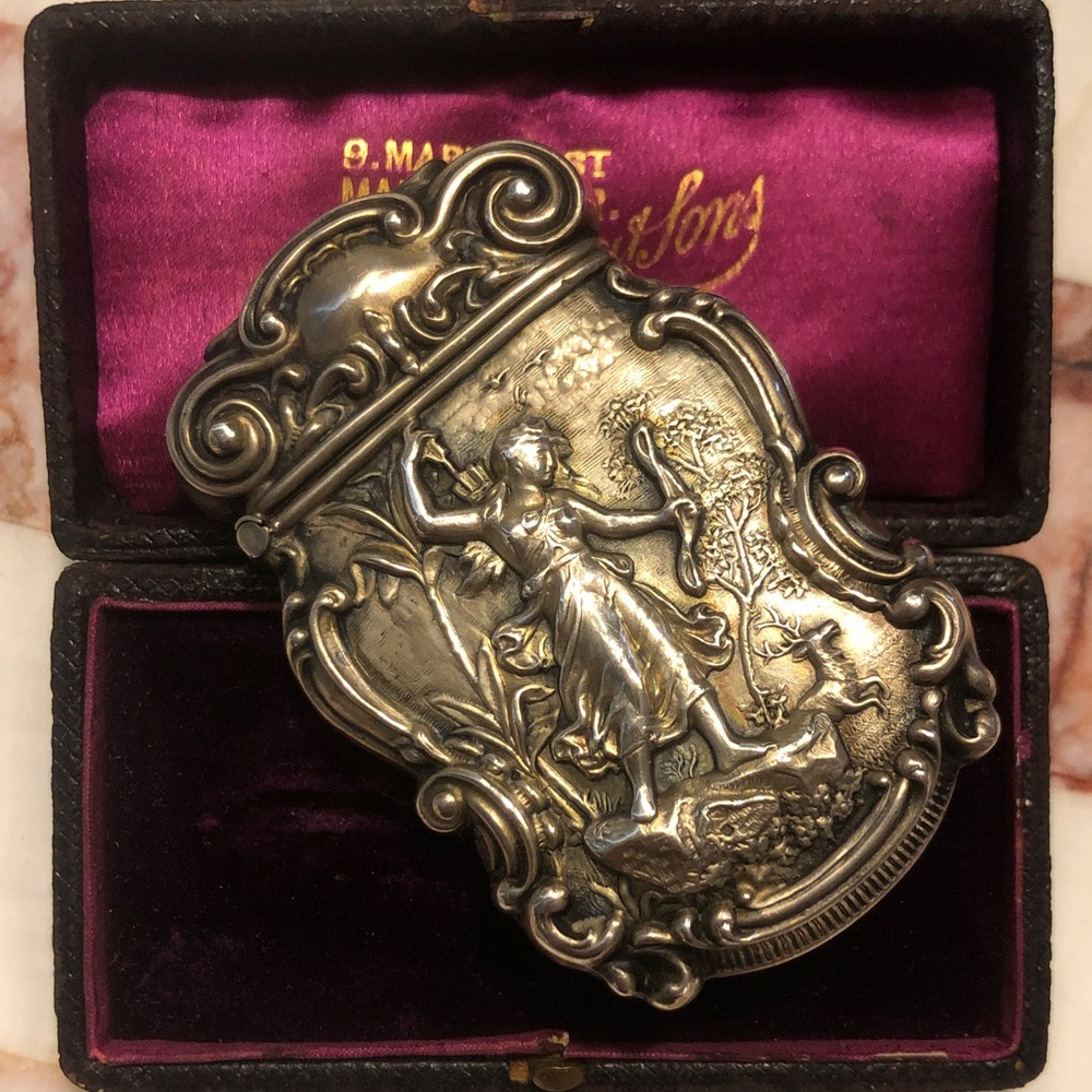 Victorian sterling vesta match safe